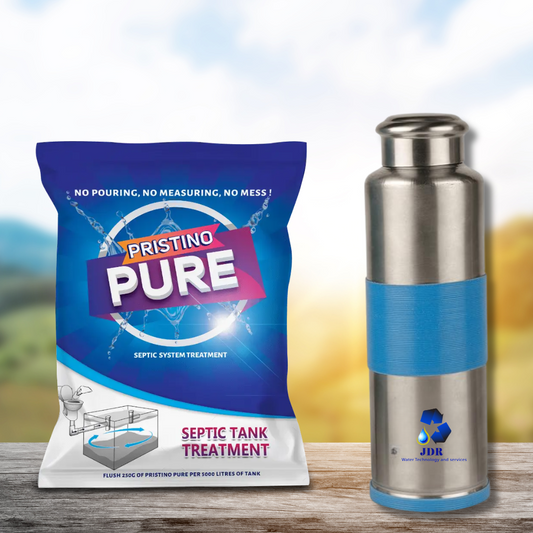 Powder,  Alkaline water bottle Steel Combo