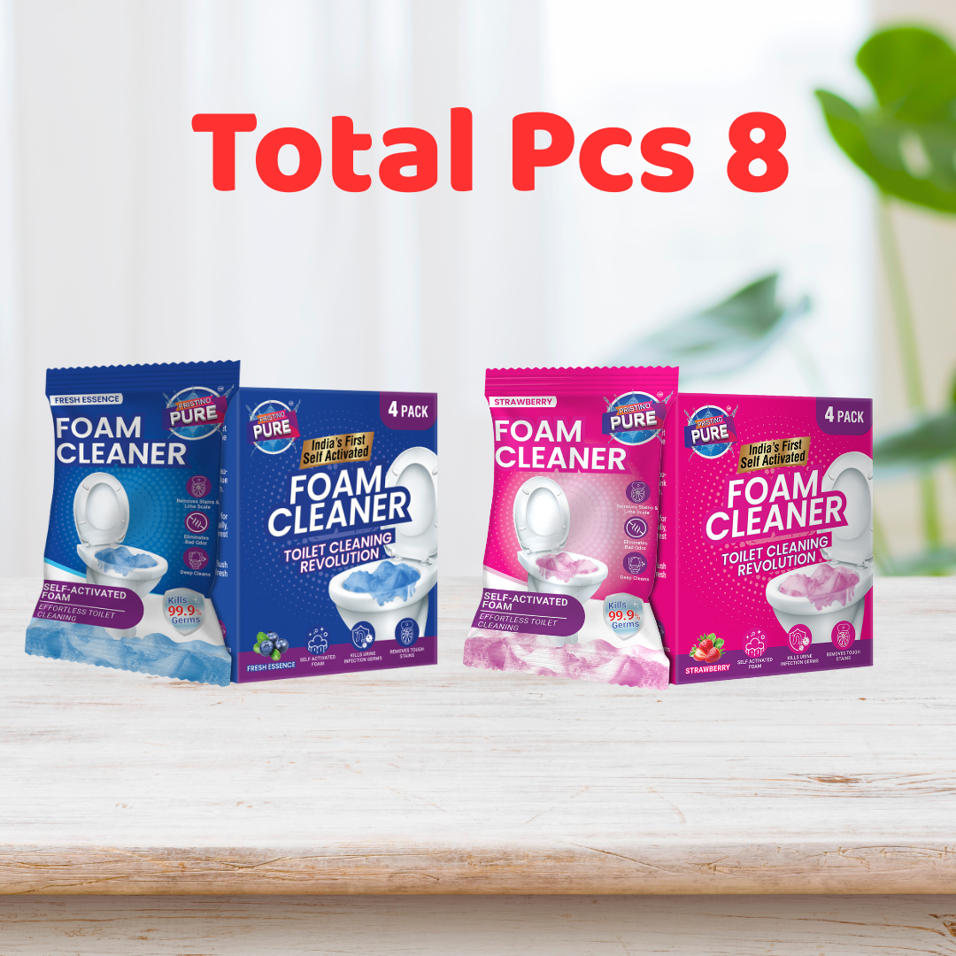 Pristino Pure Toilet Foam Cleaner — Pack of 4 (150g Each) - Combo