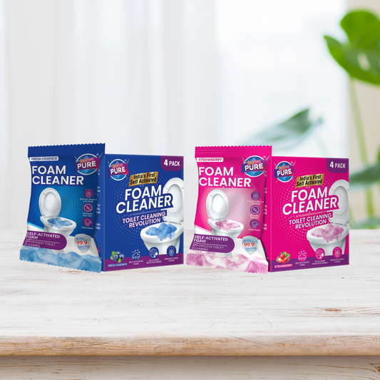 Pristino Pure Toilet Foam Cleaner — Pack of 4 (150g Each) - Combo