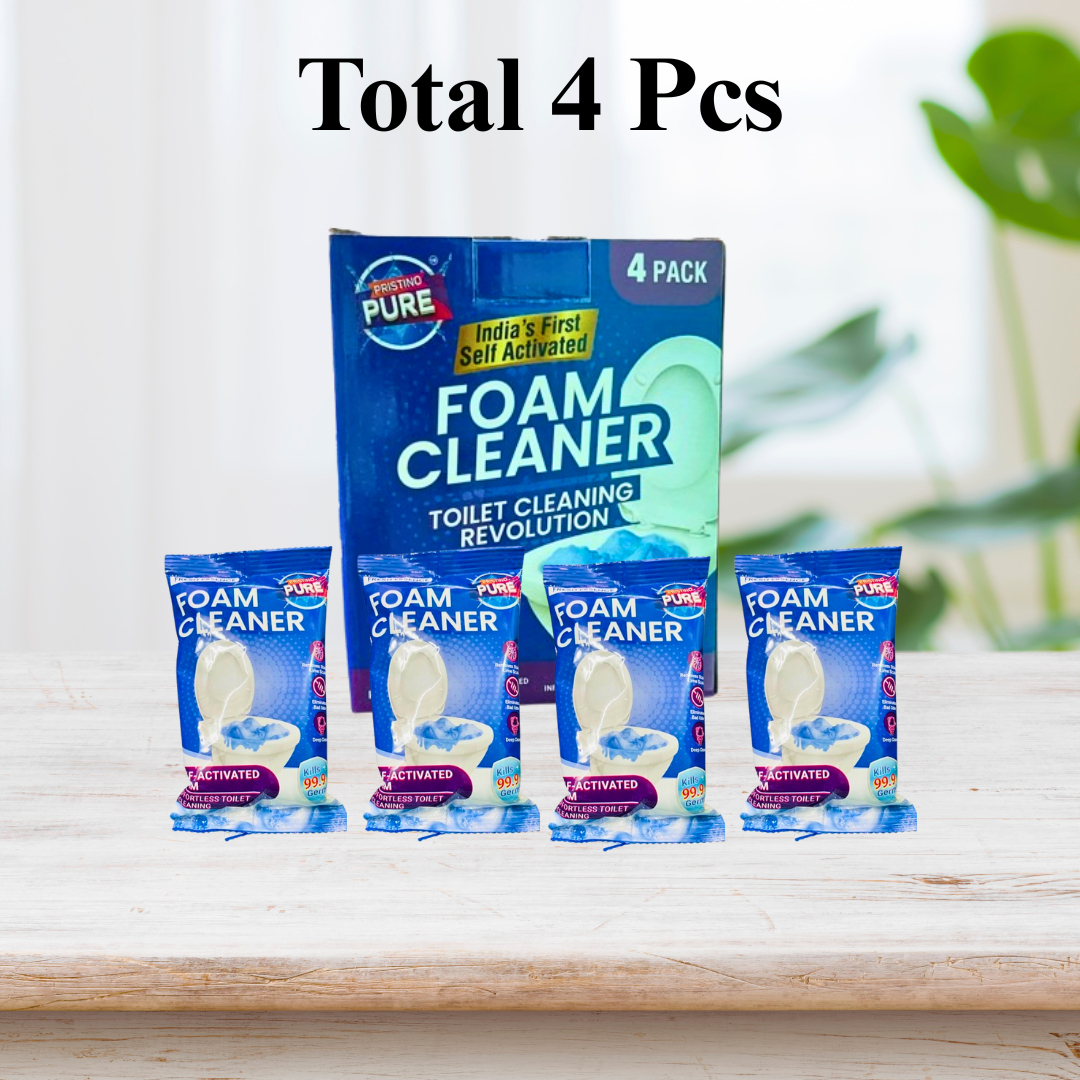 Pristino Pure Toilet Foam Cleaner — Pack of 4 piece (150g Each) - Combo