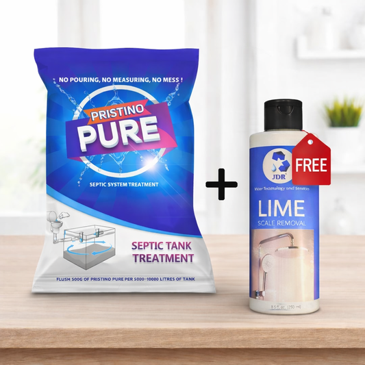 Pristino Pure Septic tank cleaning powder, JDR Lime Scale Remover