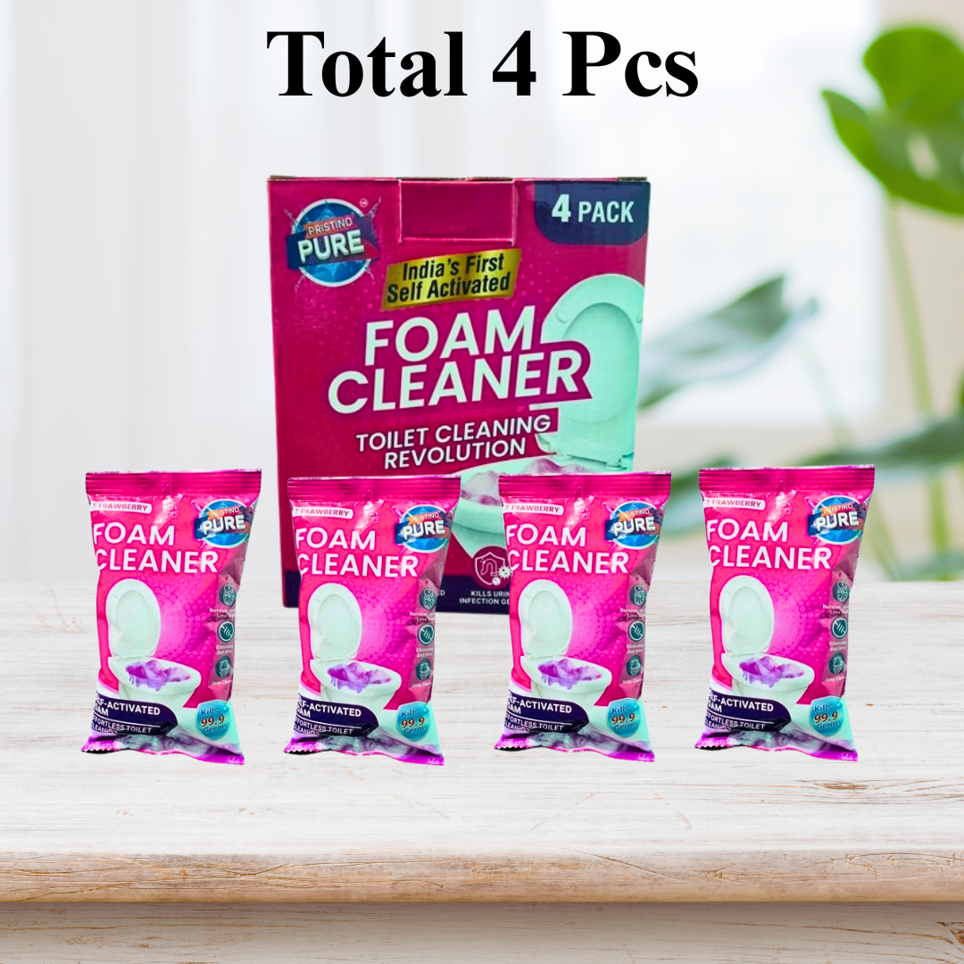 Pristino Pure Toilet Foam Cleaner — Pack of 4 piece (150g Each) - Combo