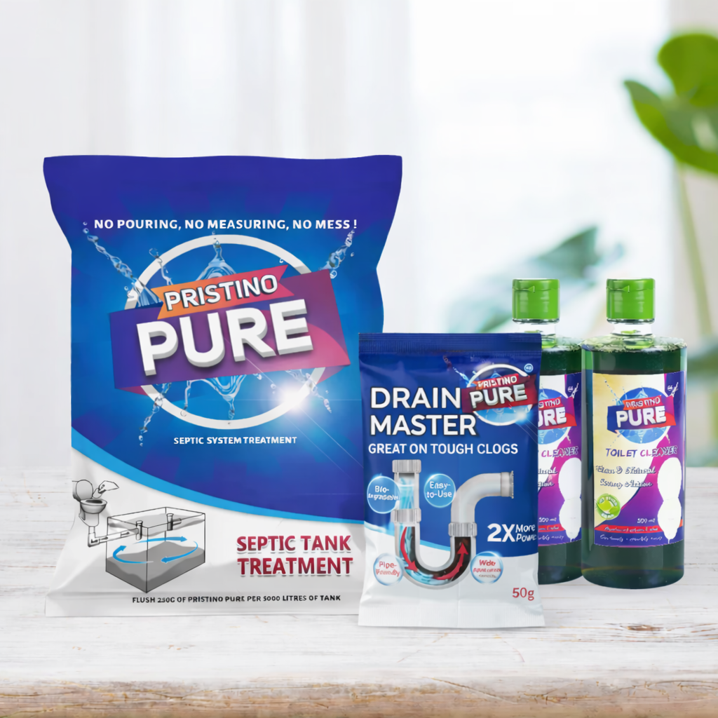 PRISTINO PURE POWDER+2 liquid+drain cleaner